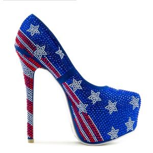 American Flag Platform Pumps 7.5